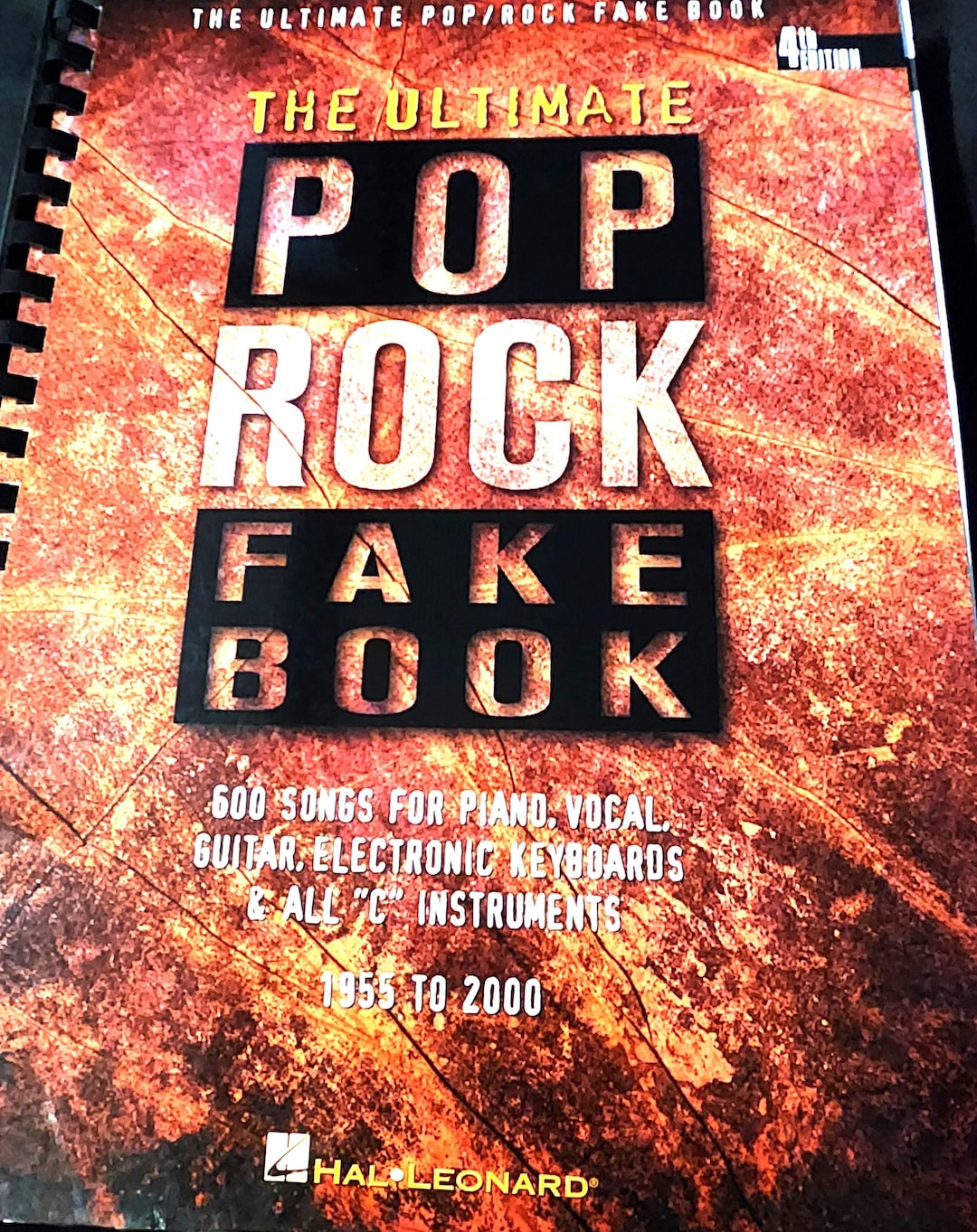 Vintage the Ultimate Pop Rock Fake Book Music Book of Multiple Songs - Etsy