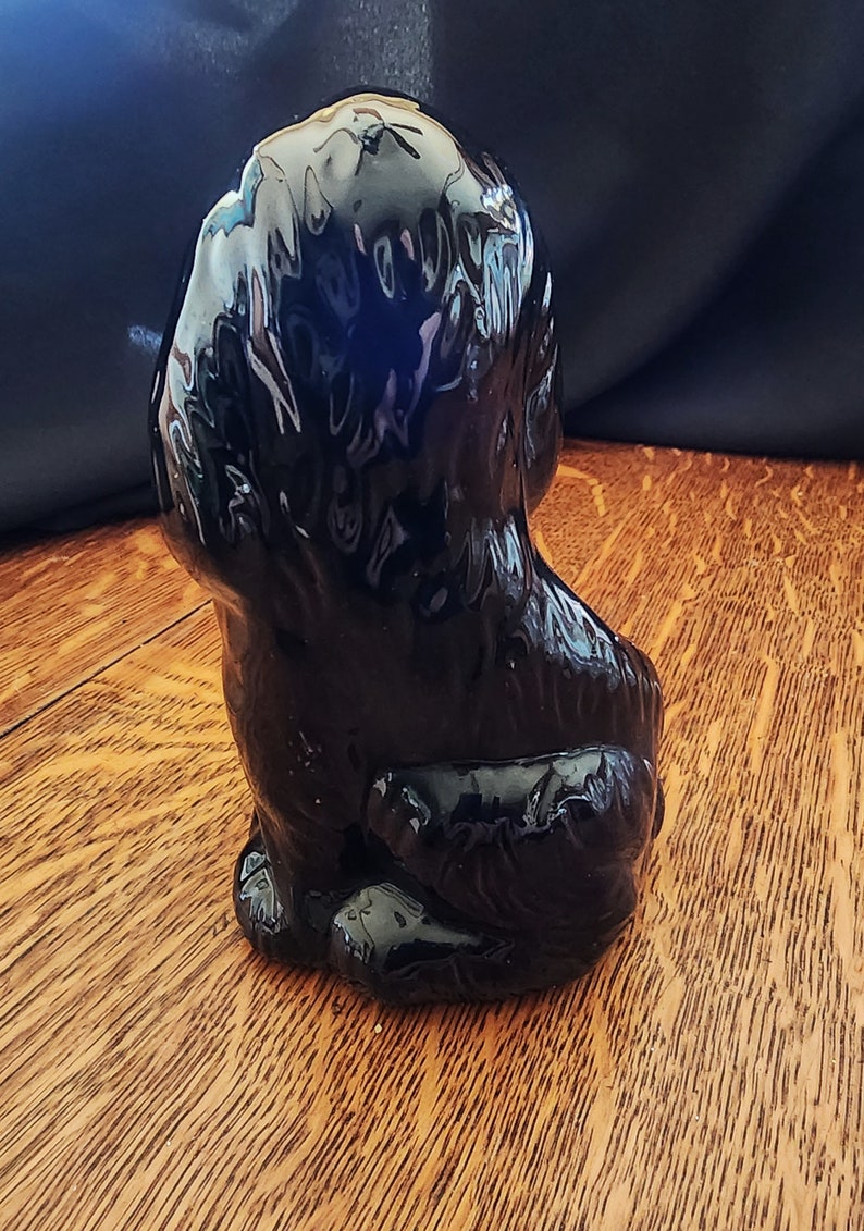 Vintage High Gloss Black Lab Statue - Etsy