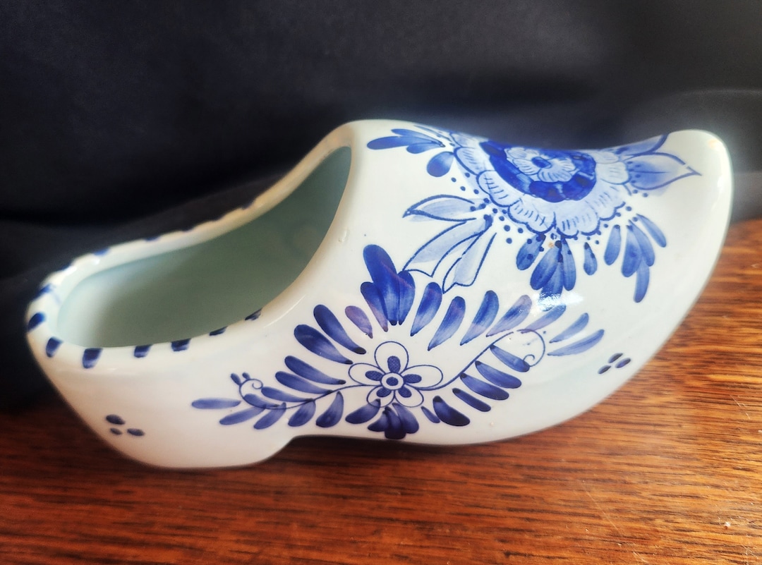 ヴィンテージ オランダ デルフト 伊万里デザイン 蓋付き物入