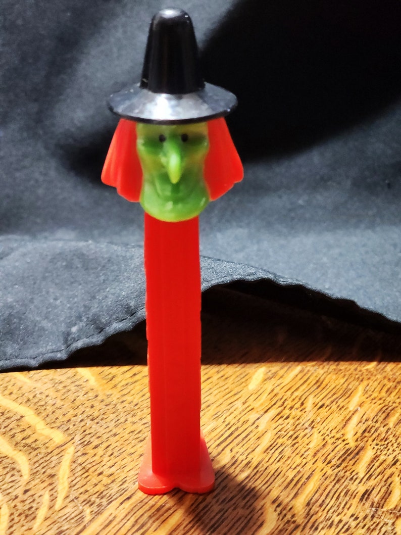 Vintage Pez Candy Dispenser Green Witch Etsy