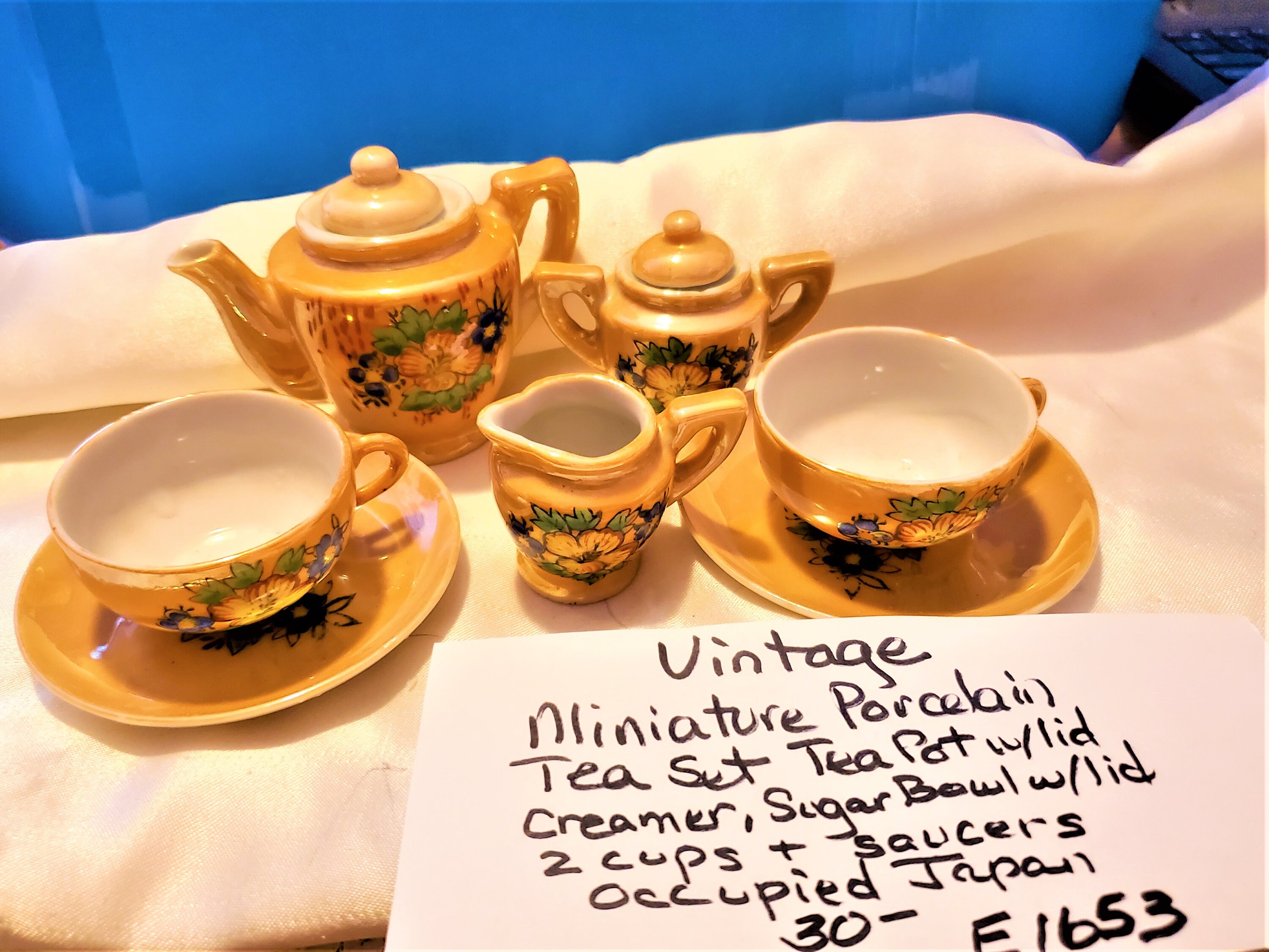 Vintage Miniature Porcelain Tea Set Occupied Japan Etsy