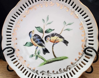 Vintage Black & Yellow Bird Wall Plate