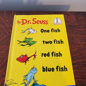 Vintage Dr. Seuss Ein Fisch Zwei Fische Roter Fisch Blauer Fisch