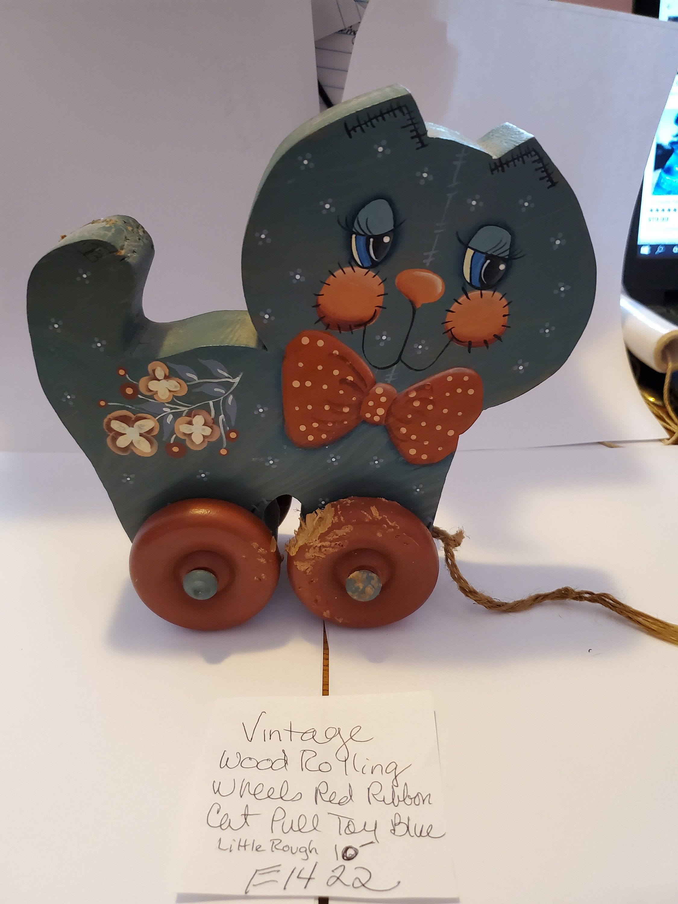 Vintage Wood Pull Toy a little rough Etsy