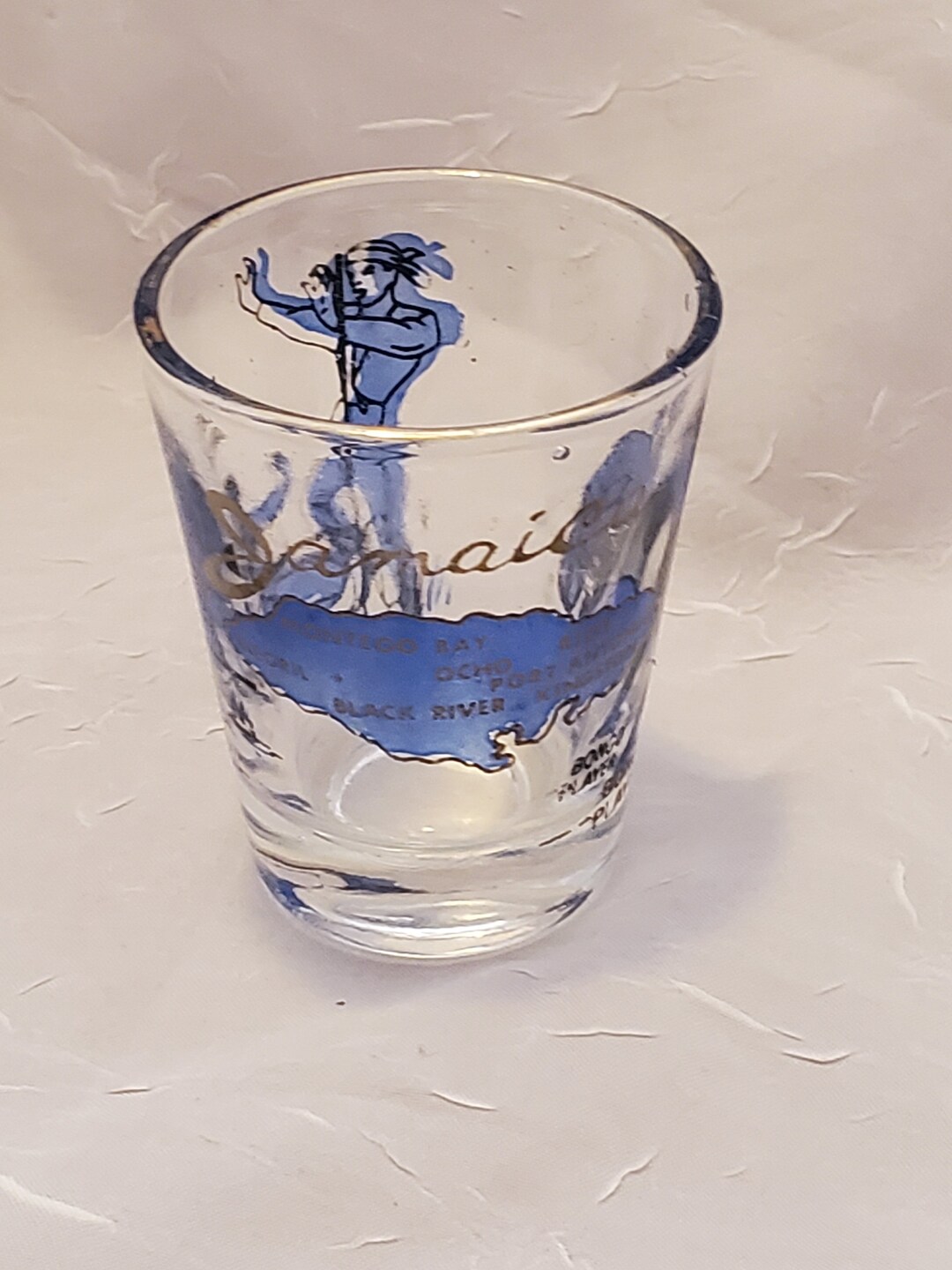 Vintage Shot Glass Jamaica Etsy