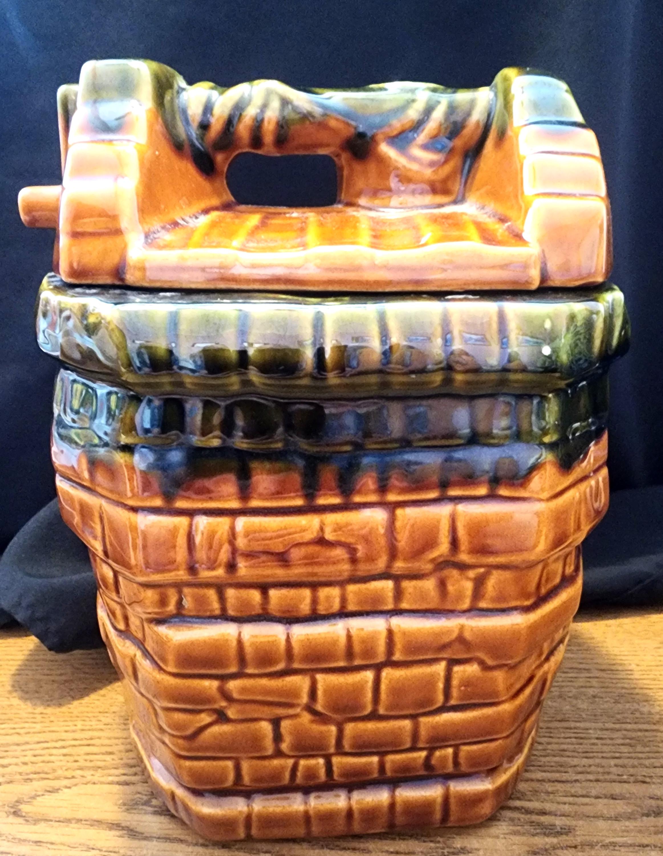 Vintage 1950's Mccoy Wishing Well Cookie Jar - I Wish I Had A