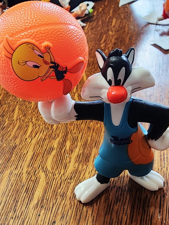 Vintage Spacejam 2 Sylvester With Tweety on a Spinning Ball