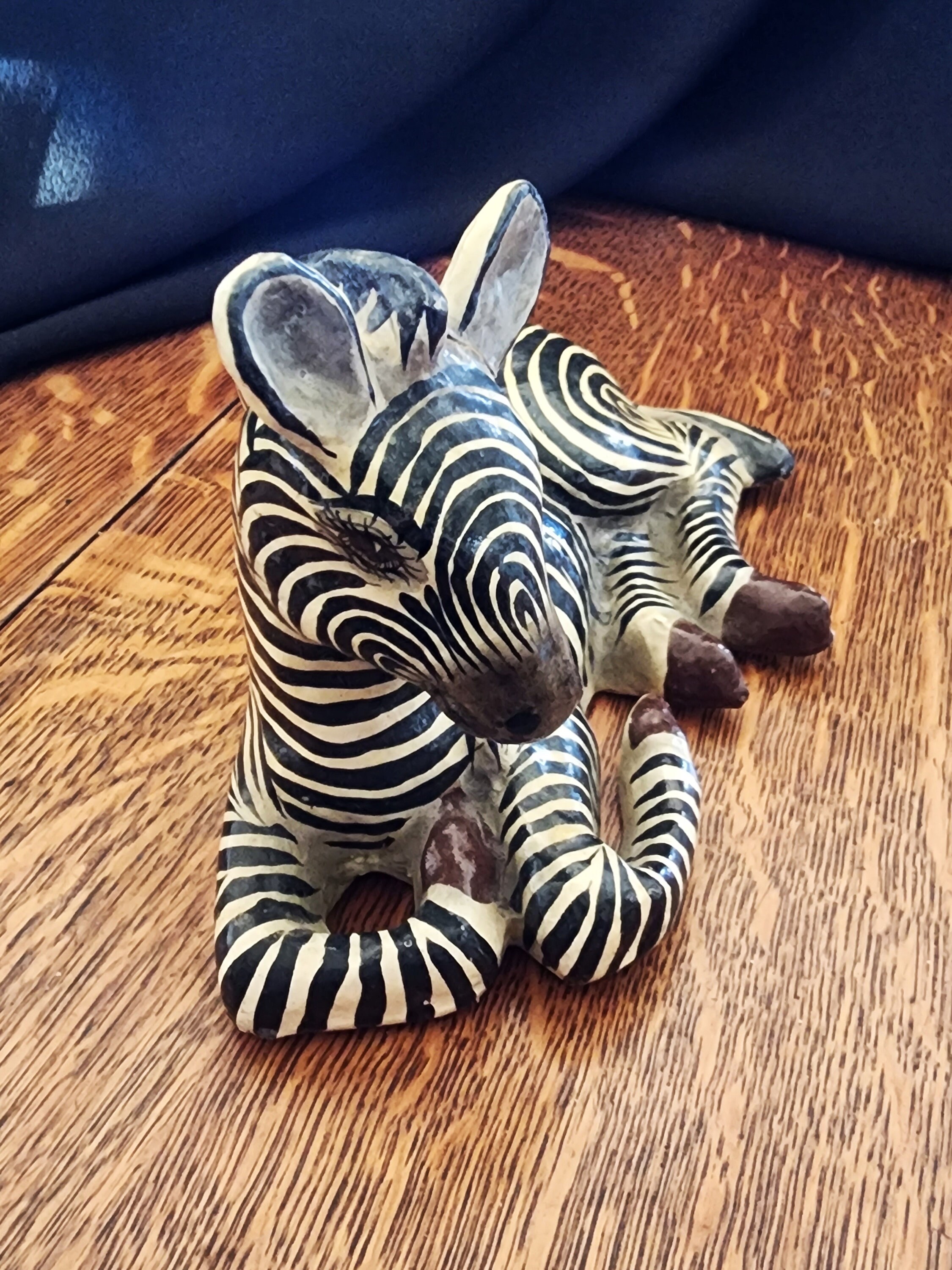 Vintage Sermel Mexico Honal Sal Tonala Paper Mache Zebra - Etsy