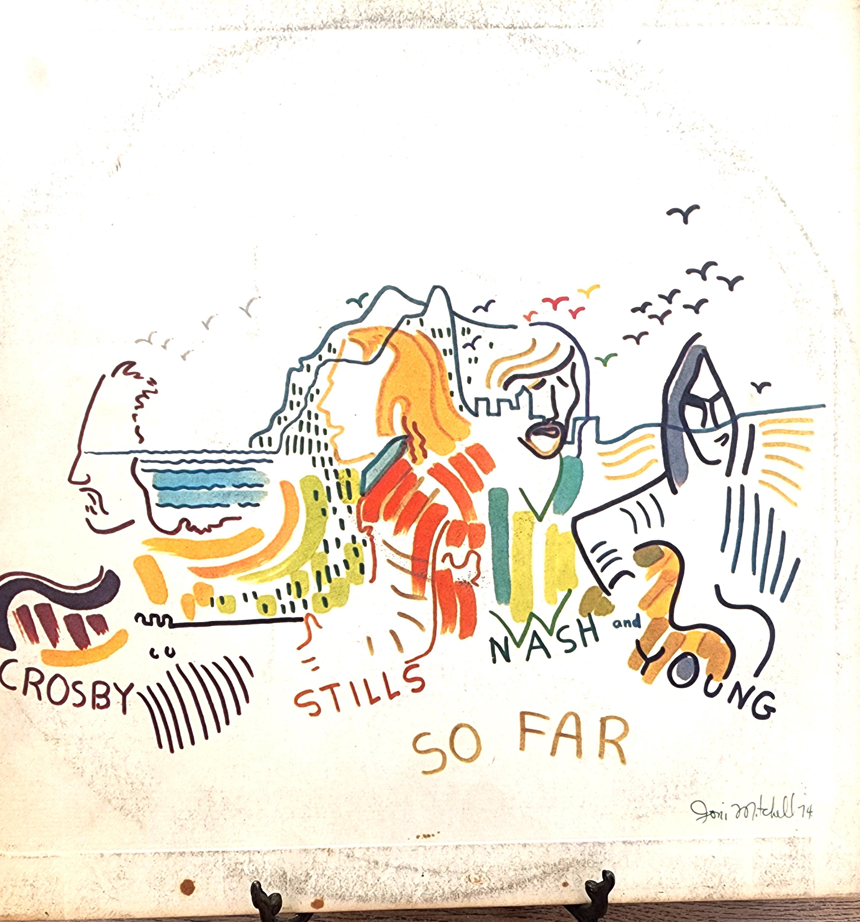 Vintage Crosby Stills Nash & Young - so Far Guest Star Joni