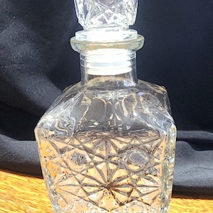 Vintage Crystal Decanter with Crystal Topper