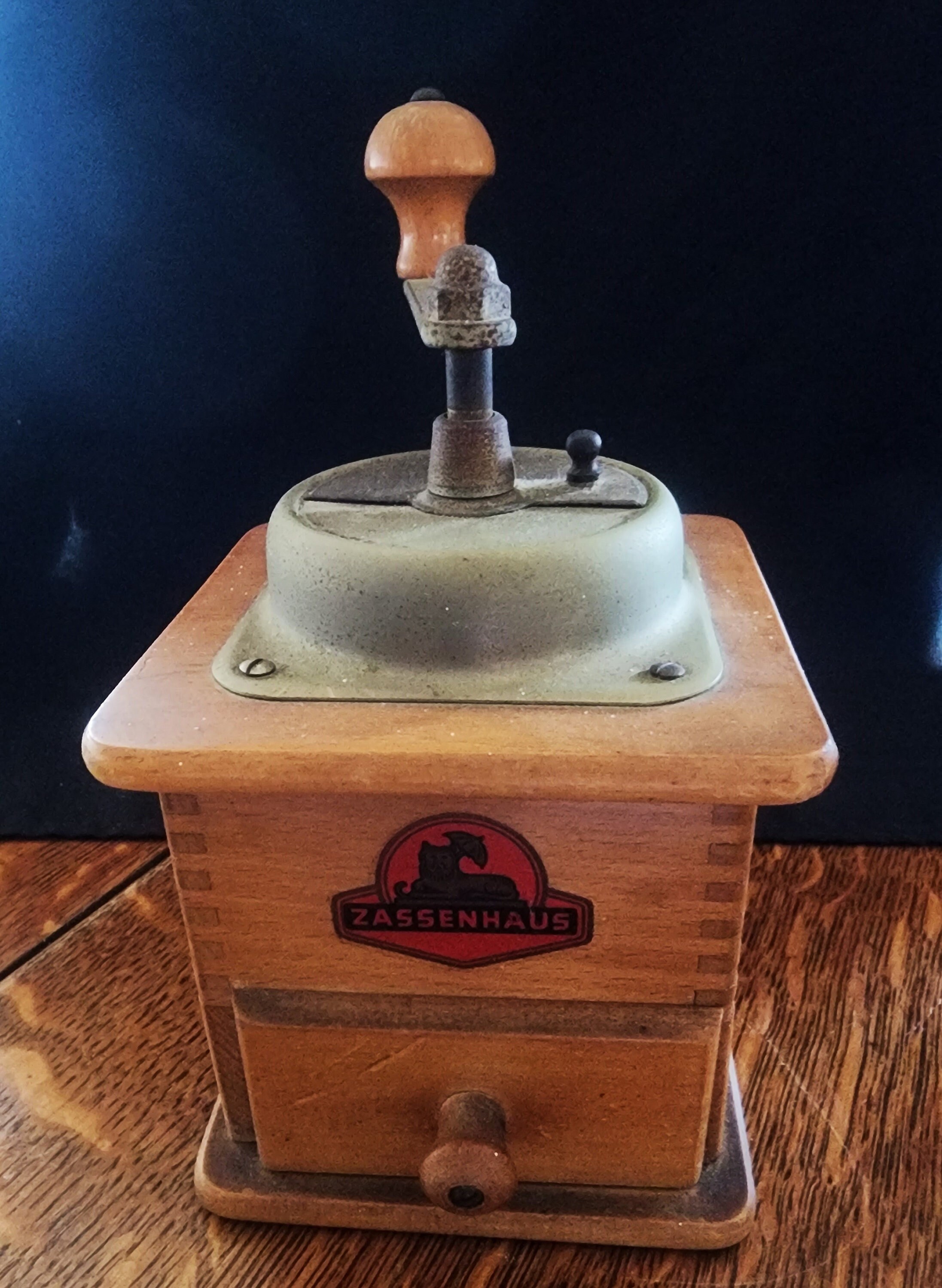 I restored a vintage, wall mounted coffee grinder. : r