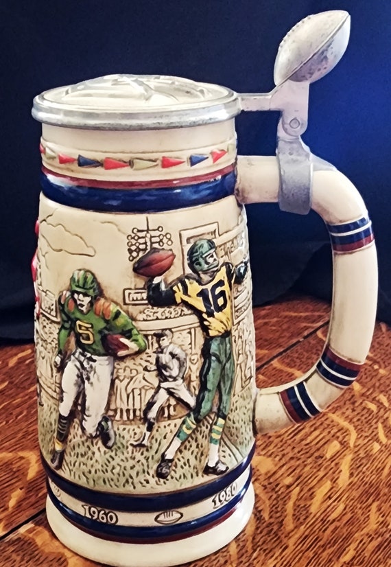 Vintage 1983 Avon History of Football Stein Lidded - Etsy