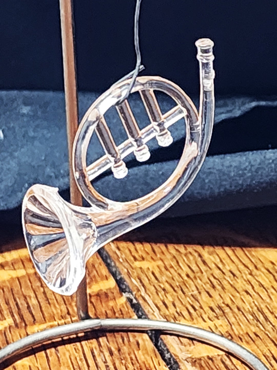 Vintage Plastic French Horn Ornament Etsy