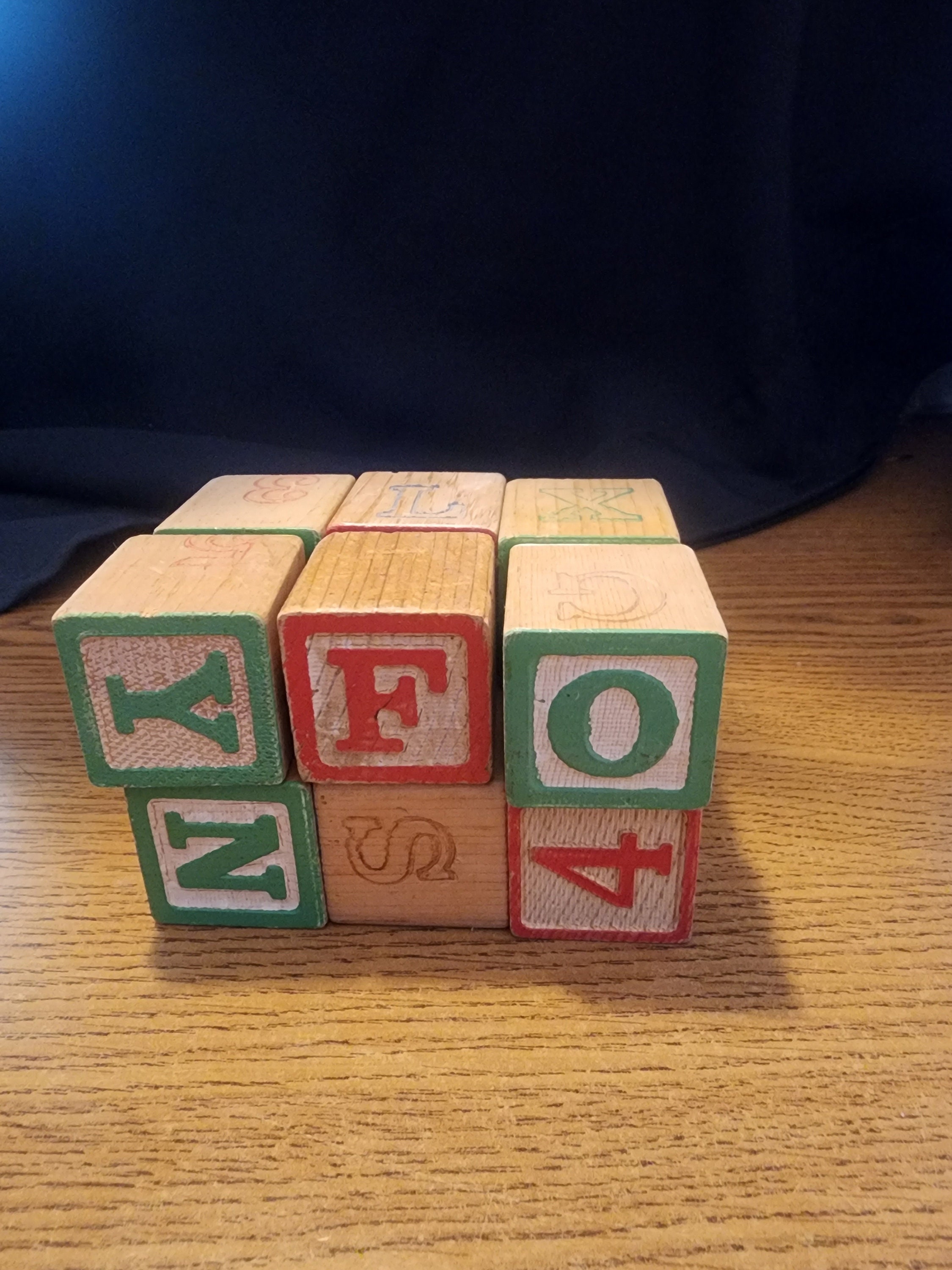 Vintage Letter Wood Blocks - Etsy