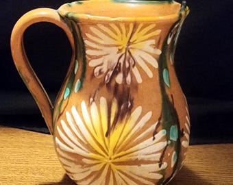 1977年 グアナファト州 メキシコ 手描き陶器ピッチャー ヴィンテージ