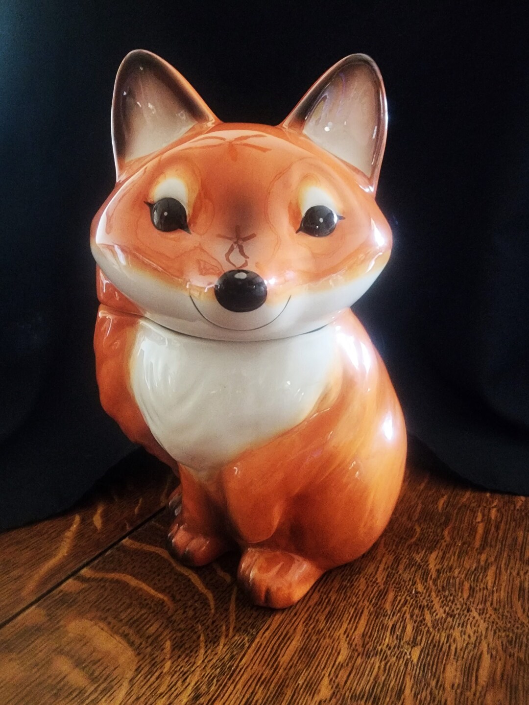 Vintage 10 Red Fox Cookie Jar Etsy