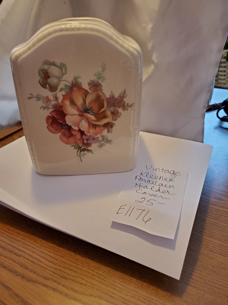 Vintage Porcelain Kleenex Box Holder Etsy