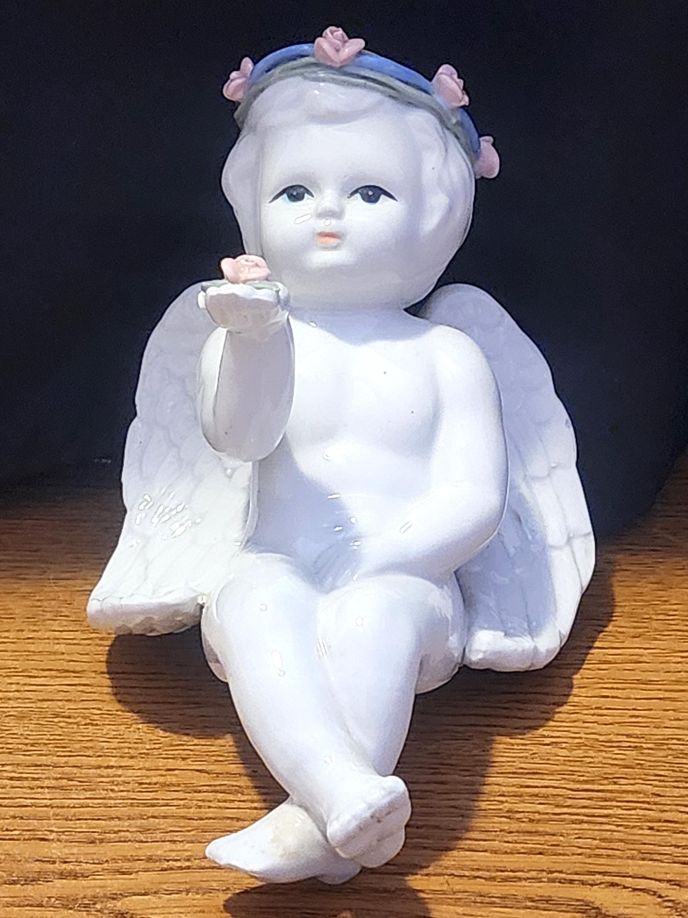Vintage Porcelain Angel With Capodimonte Flowers - Etsy