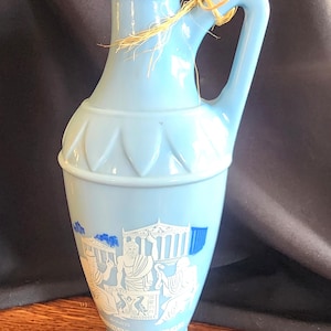 Vintage 11 1/2&quot; 1961 Jim Beam Blue Decanter Socrates