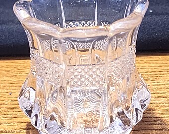 Palillero de cristal vintage estadounidense