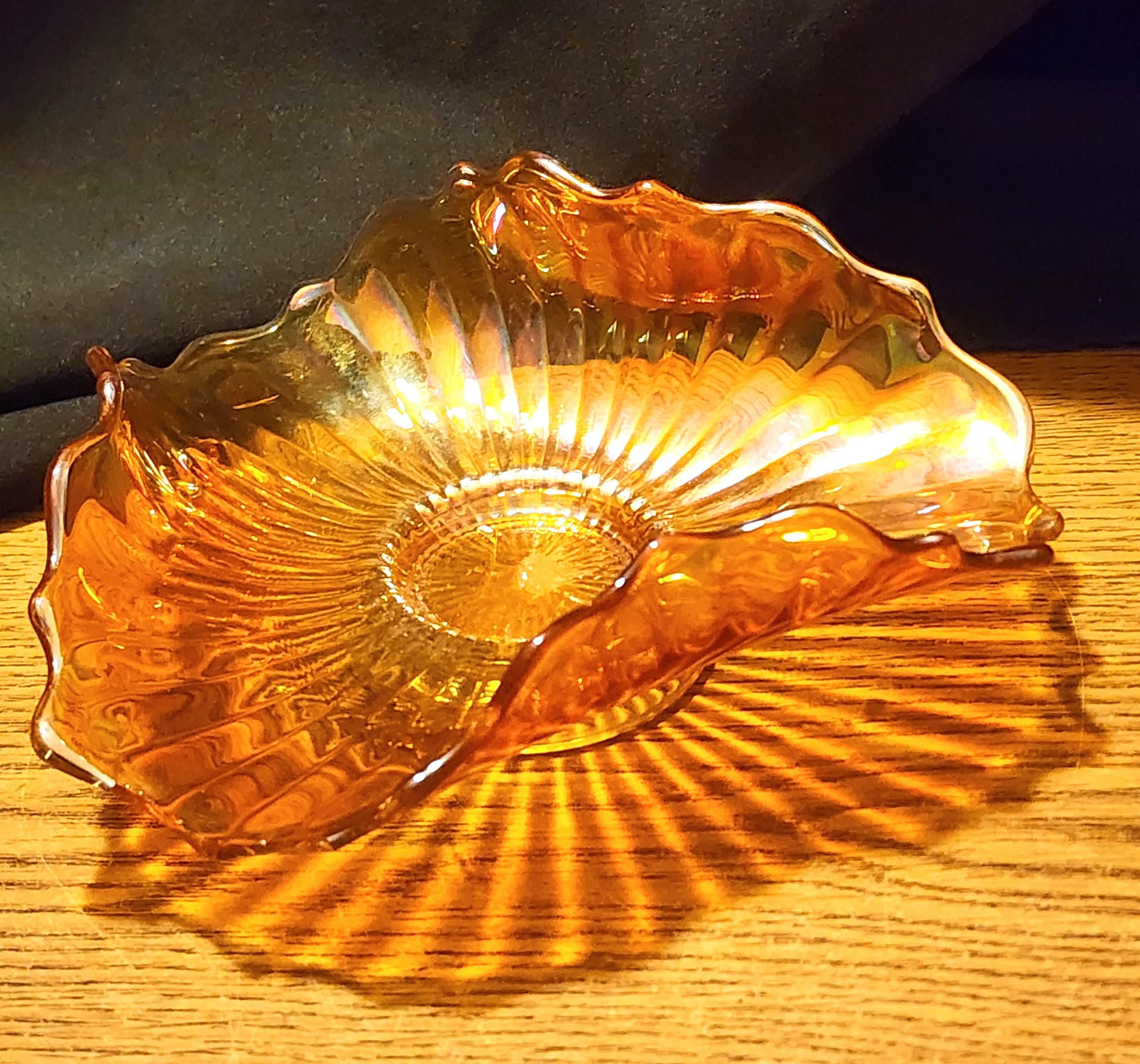 ヴィンテージ デュガン キャロライン ダブルカーブ カーニバル ガラス