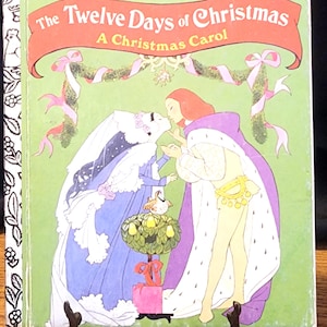 Vintage 1992 The Twelve Days of Christmas - Little Golden Book Children&#39;s Book