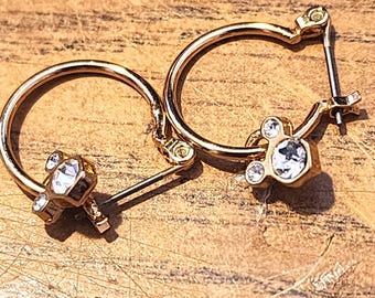 Par de pendientes vintage de Mickey Mouse de Disney: ¡adorables!