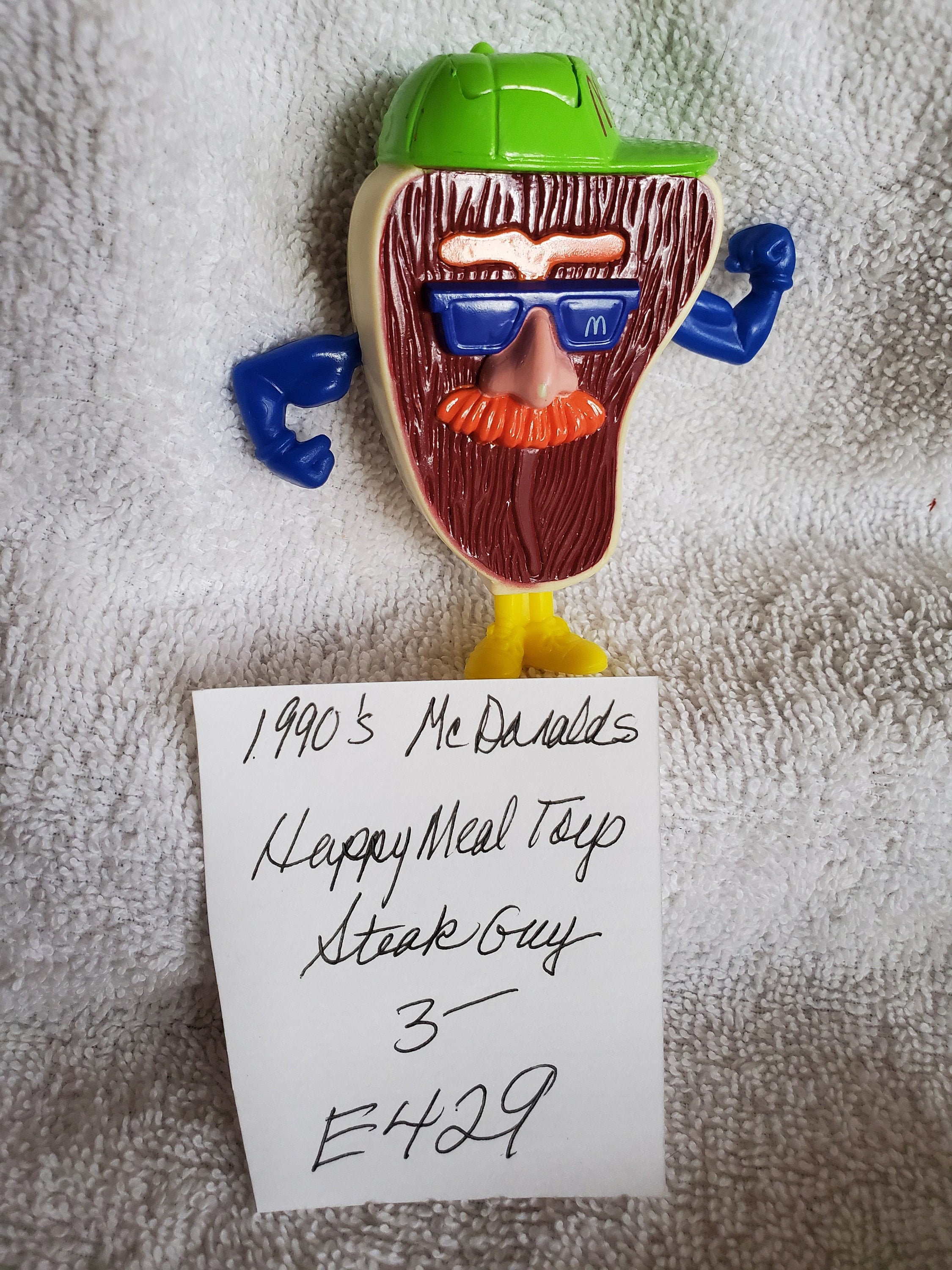 Vintage 1990's McDonald Happy Meal Toy Steak Guy Etsy