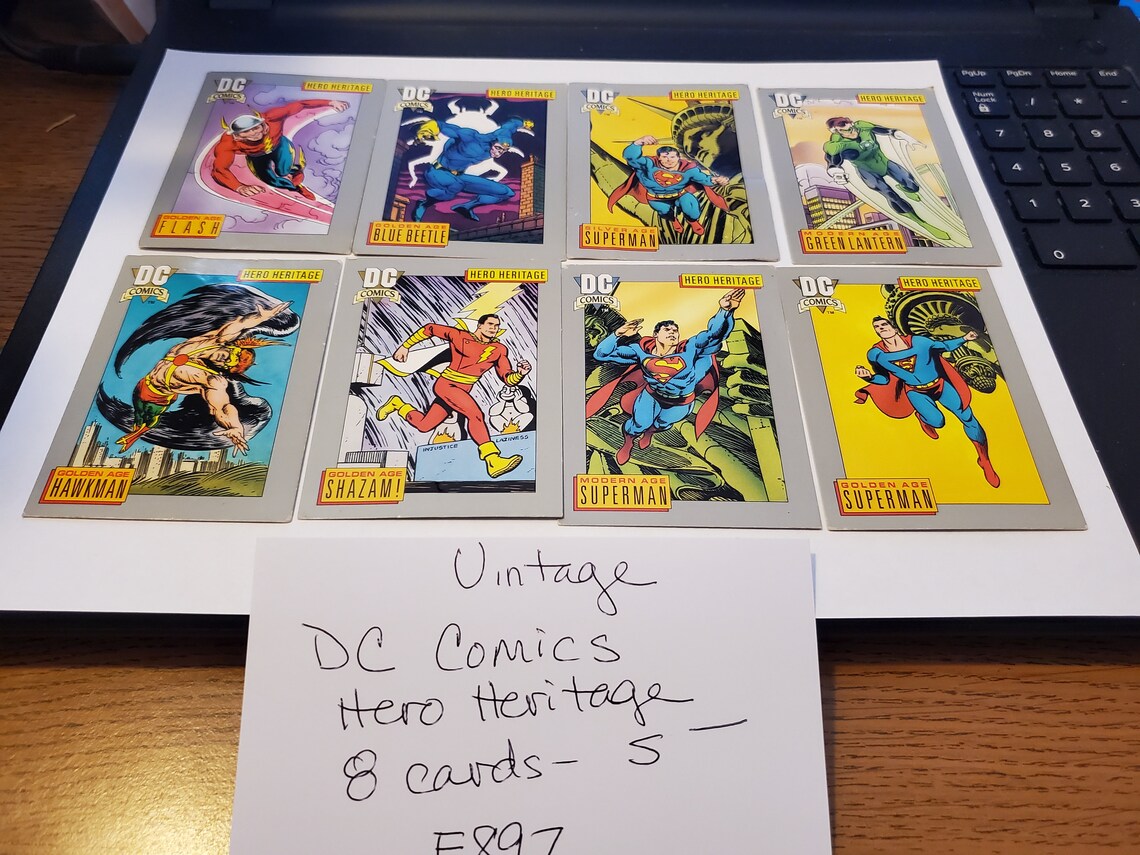 Vintage DC Comic Cards Hero Heritage - Etsy