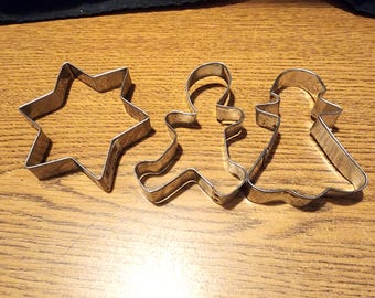 Cortadores de galletas de metal vintage 3
