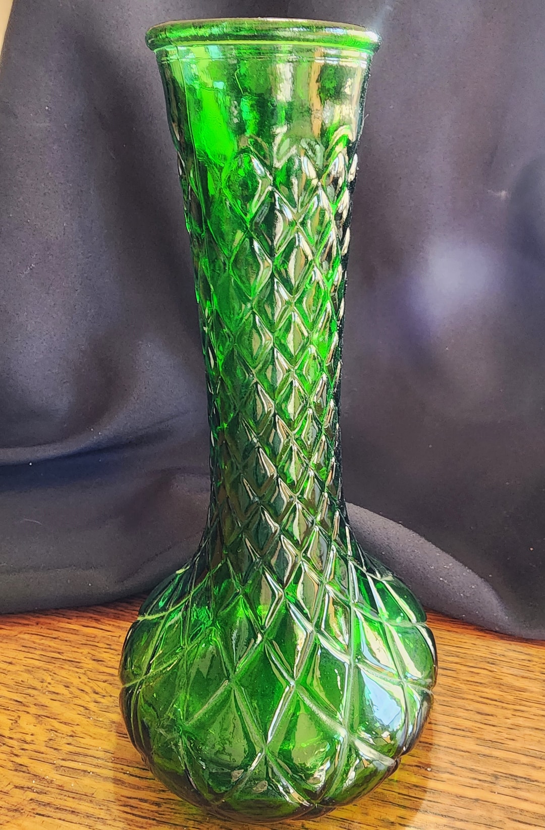 Green Hoosier Glass Vase