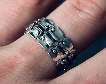 925 Rustic Silver Oxidised & Distressed