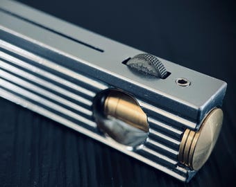 Sleek Silver & Gold 2-Tone Contrast Art Deco 1920 Vintage Style Solid Brass Rustic Trench Art Custom Lighter / EDC / Everyday Carry / Light