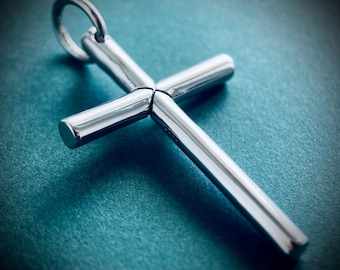 Large High Polished Handmade 925 Solid Sterling Silver Cross Crucifix Pendant