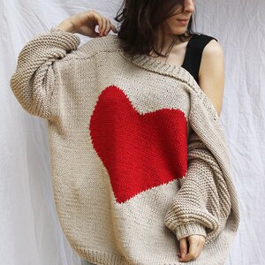 Cardigan grand coeur Modèles de tricot pour la Saint-Valentin, jour d'amour, cadeau de jour d'amour, Saint-Valentin, cadeau de jour en amoureux, cardigan, cardigan en amoureux