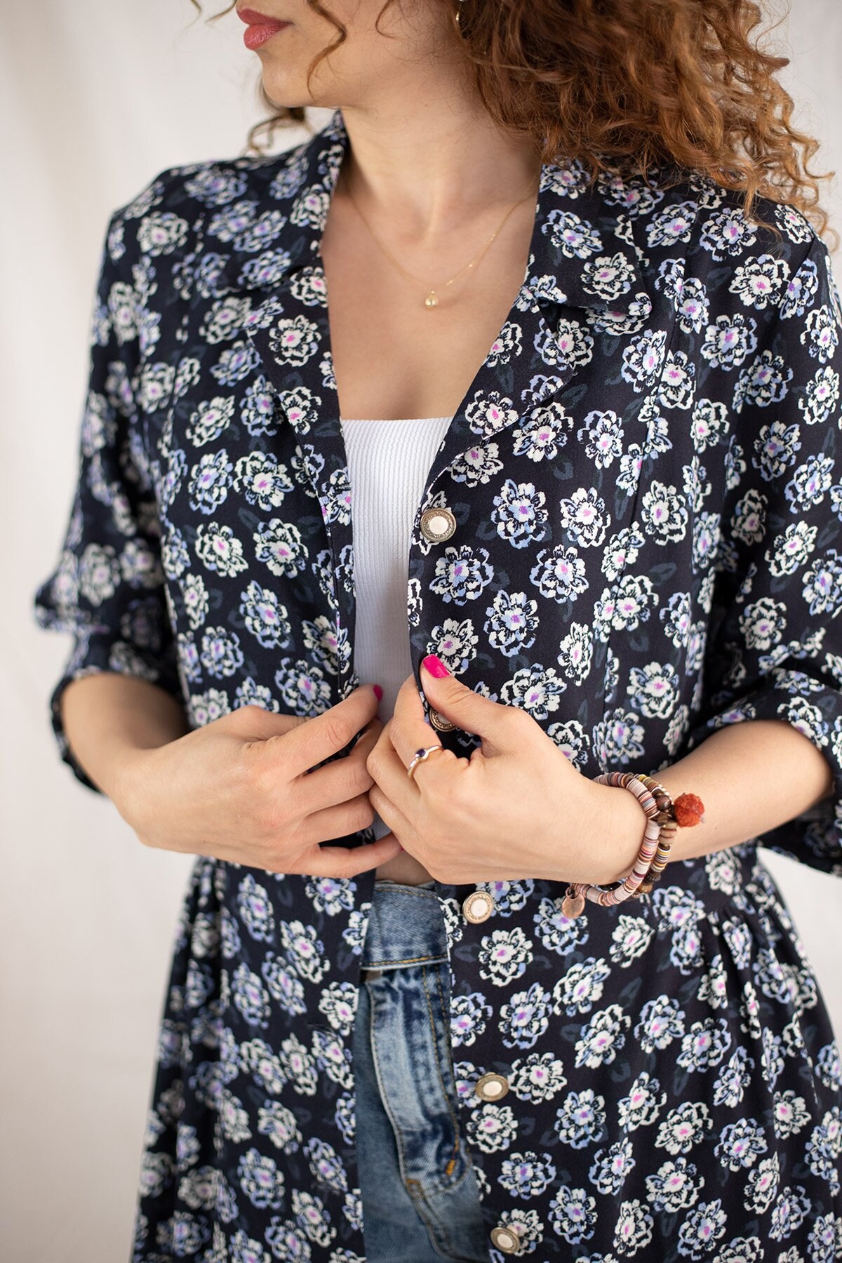 Navy Vintage Shirt Dress | Etsy