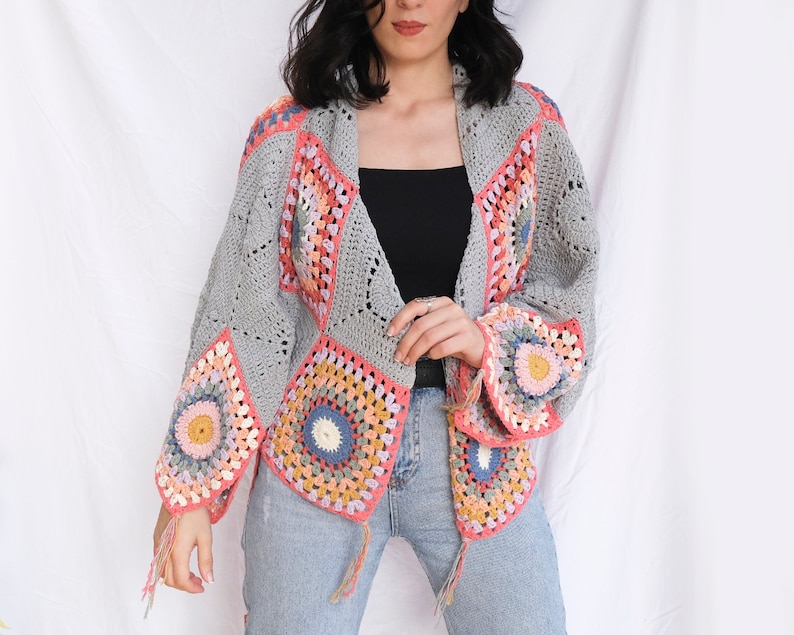 Bohemian Cardigan Women's Crochet Tops Knitted Seasonal - Etsy