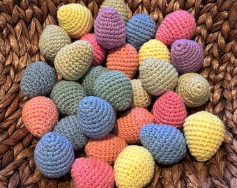 Crochet Eggs, Easter Basket Stuffers, Easter Eggs Assorted
