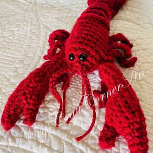 Crochet Lobster, Amigurumi, Made to order