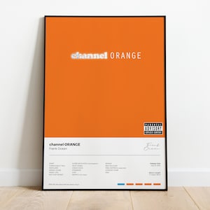 Frank Ocean - Póster del álbum de Channel Orange. Arte mural imprimible. Cartel musical.