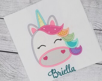 Rainbow Unicorn Shirt/Unicorn Shirt/Glitter Unicorn Outfit/Polka Dot Unicorn/Rainbow Colored Unicorn/Gift for her/Birthday Unicorn Shirt