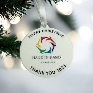 Charity Christmas Bauble, Branded Business Logo Custom Baubles, Corporate Gifts, Custom Christmas Ornament, Customer Gifts, Tree Decoration