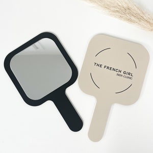 Handheld Branded Mirror, Logo Mirror, Small Business Mirrors, Hair Salons, Beauty Professionals, Make up Artists, Aesthetics Mirror, Barber