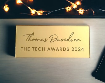 Business Awards Ceremony Personalised Place Names, Custom Engraved Place Cards, Bespoke Event Name Settings, Works Party, Event Table Décor