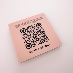 Acrylic WiFi Code Sign, Custom QR WiFi, Contactless WiFi Access, Business, Hotel, Restaurant, Reception, Touch-Free WiFi Code Display