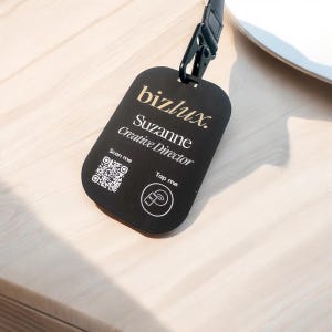 Acrylkoordlabel, aangepaste identificatiebadge voor bedrijven en evenementen met NFC-optie, professionele ID-badges, evenementenpersoneel, beurs, VIP-pas
