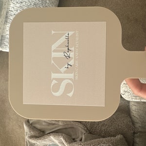 Handheld Branded Mirror, logo mirror, small business mirrors for salons, beauty professionals, make up artists, aesthetics mirror, barber image 5