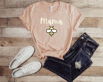 Mama Bee Shirt, Geschenk für Mama, Geschenk für Sie, Bienen Shirt, Süßes Bienen Shirt, Muttertag Geschenk, Neue Mama Geschenk, Tshirt Frauen, Muttertag t-Shirt, Bienen