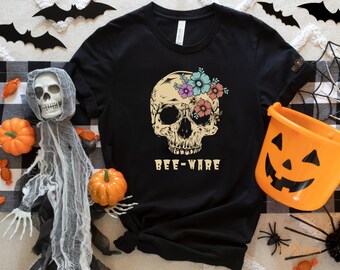 Bloom Skull-tröja, pastellgoth-tröja, läskig säsong-tröja, retro Halloween-tröja, läskig skelett-tröja, de dödas dag-tröja, blomsterskalle