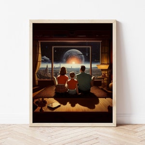 Retro Futurism Art - Pulp Art Digital Print | Retro Sci Fi Art | Trippy Wall Art | Surreal Wall Art
